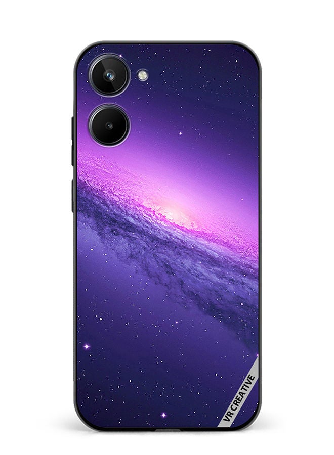 VR CREATIVE Protective Case Cover For Realme 10 Abstract Crossed Lines Galaxy Seamless Design Multicolour - Image 1