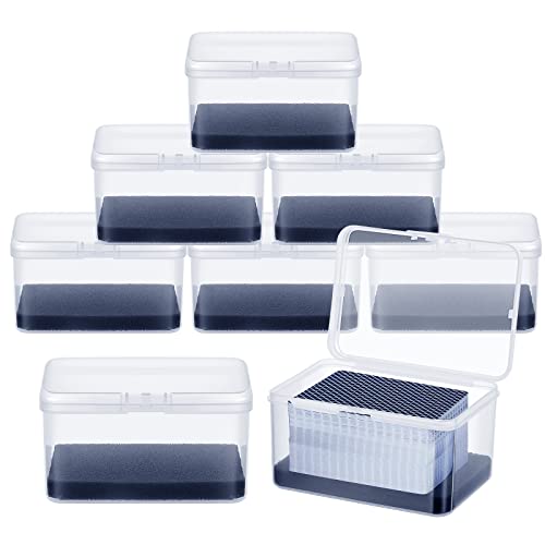 PerKoop 8 Pcs Plastic Card Case Boxes for 162 Pcs Game Cards 3 Decks of Playing Card Clear Plastic Holder Box Organizer for Travel Game 4 7 x 3 3 x 2 5 Inch Cards Not Included - Image 1