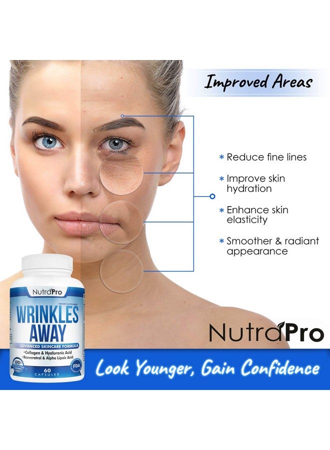 NutraPro Anti Wrinkle And Ageless Skin Vitamins Dermal Repair Complex For Skin Repair With Collagen & Resveratrol & Alpha Lipoic Acid & Hyaluronic Acid Supplement To Renew Skin - Image 5