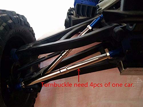 EPTNNASO Steel Steering Links Turnbuckle with Aluminum Ends 2pcs for Traxxas 110 EREVO 20 ERevo Revo Summit 5338R 5338A 8638 8646 - Image 3