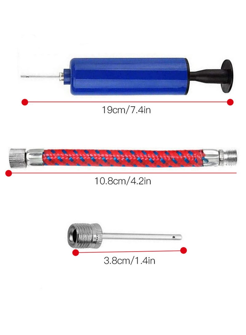 Portable Ball Pump Set with 6 Inch Air Hose 10pcs Needles Hand Inflator Tool for Soccer Basketball Volleyball Football Netball Convenient Carry Multi Angle Inflation Accessories - Image 2