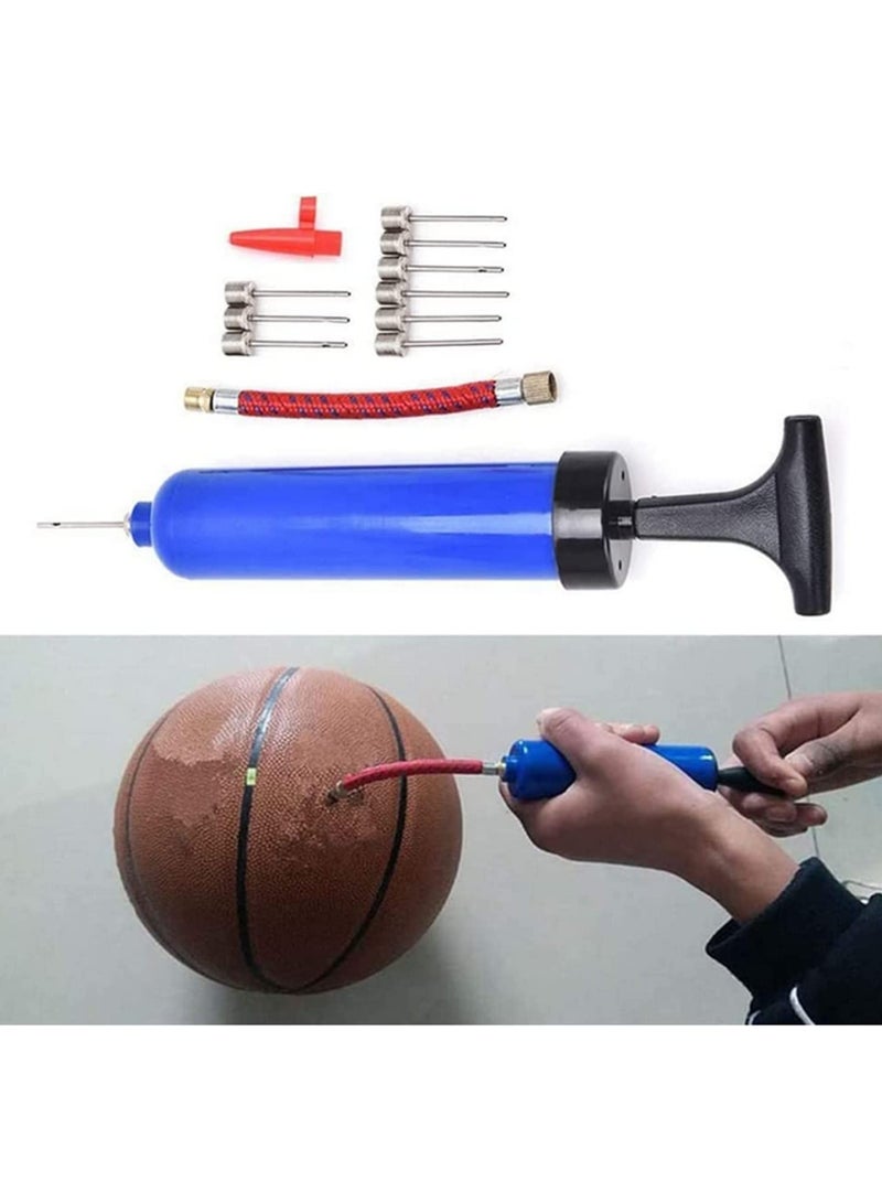 Portable Ball Pump Set with 6 Inch Air Hose 10pcs Needles Hand Inflator Tool for Soccer Basketball Volleyball Football Netball Convenient Carry Multi Angle Inflation Accessories - Image 5
