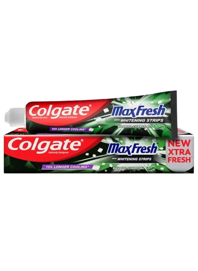 Colgate Maxfresh with Whitening Strips and Bamboo Charcoal Flavour Toothpaste- 100ml