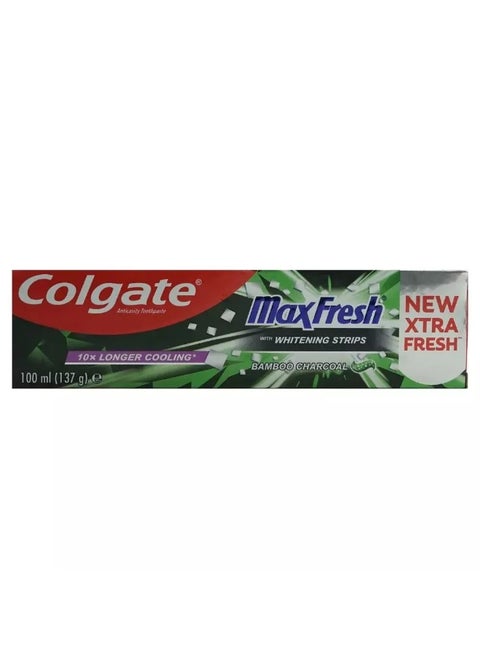 Colgate Maxfresh with Whitening Strips and Bamboo Charcoal Flavour Toothpaste- 100ml