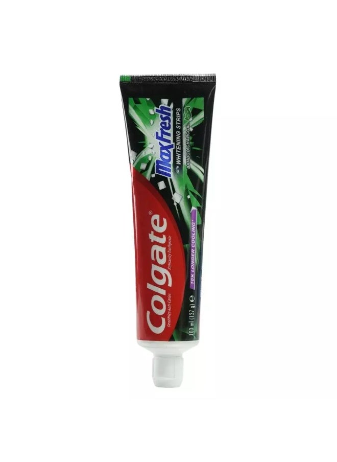Colgate Maxfresh with Whitening Strips and Bamboo Charcoal Flavour Toothpaste- 100ml