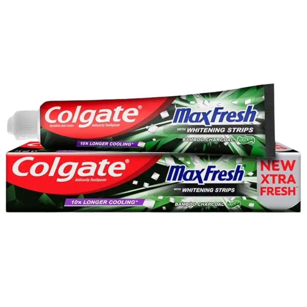 Colgate Maxfresh with Whitening Strips and Bamboo Charcoal Flavour Toothpaste- 100ml