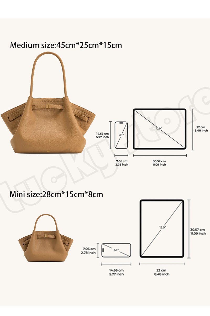 جي دبليو بي JW PEI حقيبة توت بألوان حليب لاتيه من جلد الزيت والشمع للنساء - Image 2