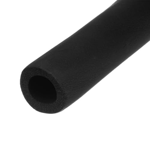 M METERXITY Pipe Insulation Foam Tube, 1"(25mm) ID x 6Ft Pipe Cover Wrap Roll, Hollow Pipe Cover for AC Unit/Guitar Stands/Exercise Machine Handle/Roof Rack [Black] - Image 1