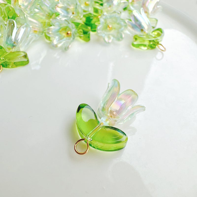 With hanging color Lily of the Valley beads accessories antique diy handmade beaded bracelet woven bracelet beads jewelry materials - Image 1