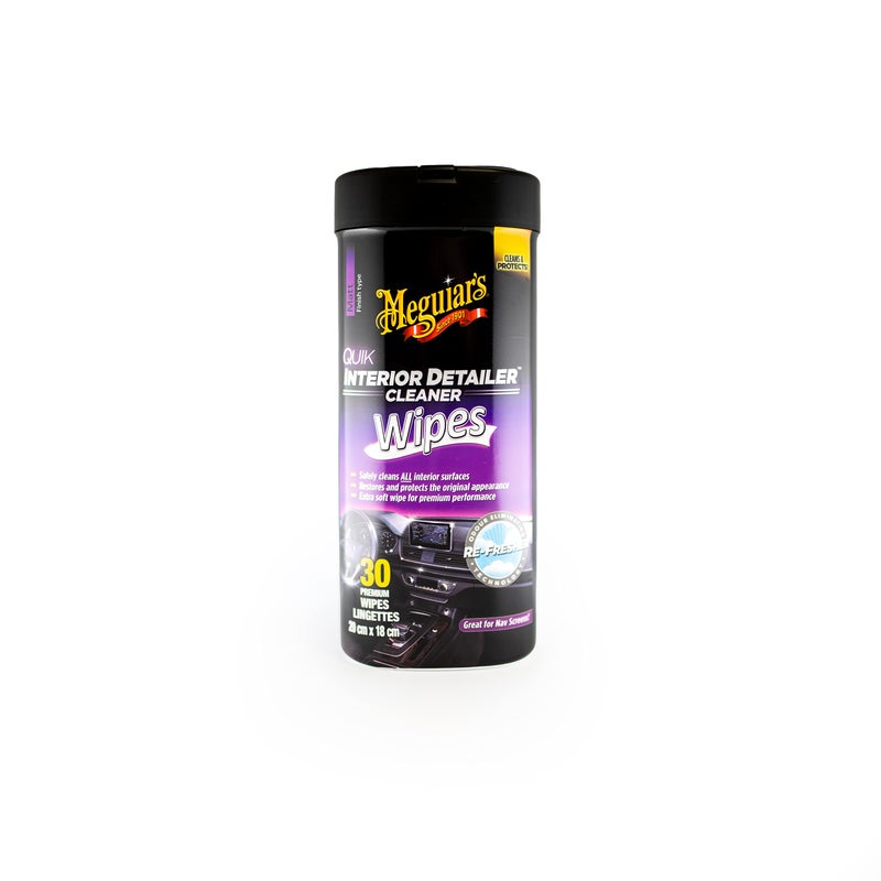 ميجواير مناديل تنظيف التفاصيل الداخلية Quik من Meguiar's G13600EU (حوض مكون من 30 قطعة) - Image 1