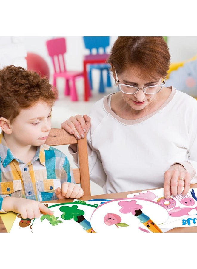 BeYumi - 22Pcs Color Posters For Preschool Color Sorting Set For Toddler Color Recognition Sticker Games Early Education Material Classroom Decor Learning Color Cutouts Bulletin Board Set For Kid Family - Image 1
