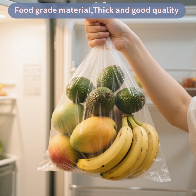 Immuson Plastic Produce Bag 10"x 14" Clear Plastic Food Storage Bags for Kitchen, Fruits, Vegetables, Travel Packing and Storage Needs (1 Roll = 400 Bags) - Image 4