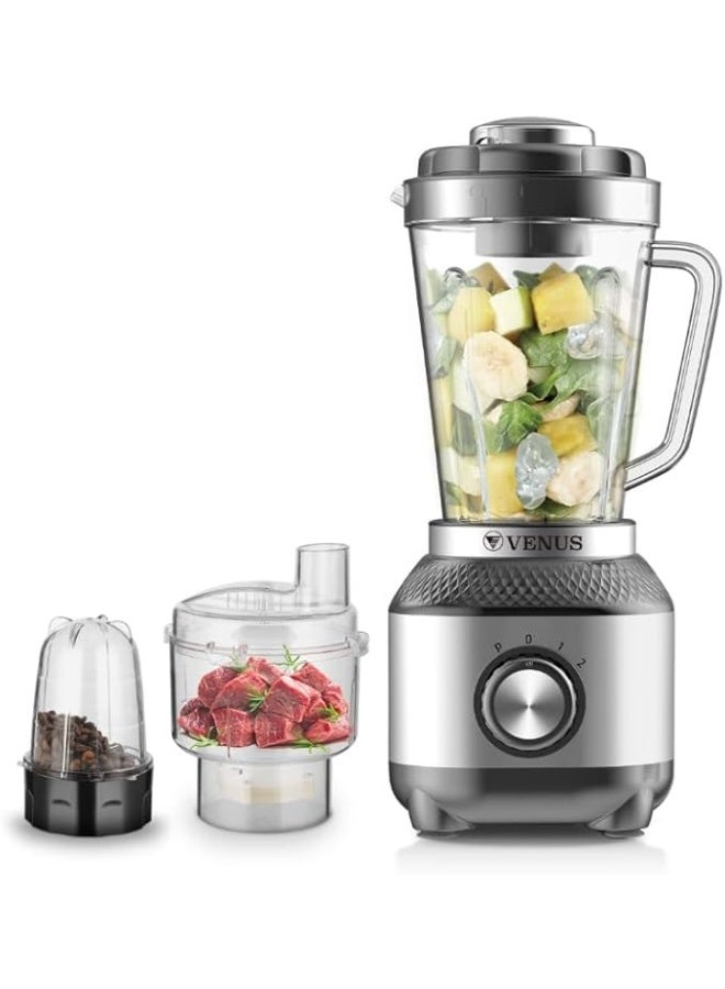 Venus Blender 1.8L Jar with grinder and chopper - 6 Stainless Steel Blades 600W Motor 2 Speed VB18PT - Image 1
