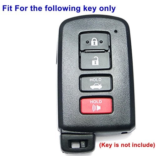 Coolbestda 2Pcs Coolbestda 4Buttons Key Fob Cover Keyless Skin Jacket Remote Wallet Bag for 2019 2018 2017 Toyota Highlander Avalon Camry Corolla RAV4 HYQ14FBA - Image 2