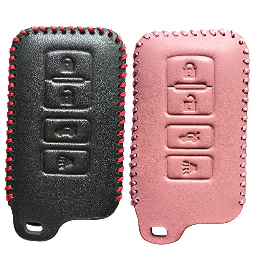 Coolbestda 2Pcs Coolbestda 4Buttons Key Fob Cover Keyless Skin Jacket Remote Wallet Bag for 2019 2018 2017 Toyota Highlander Avalon Camry Corolla RAV4 HYQ14FBA - Image 1
