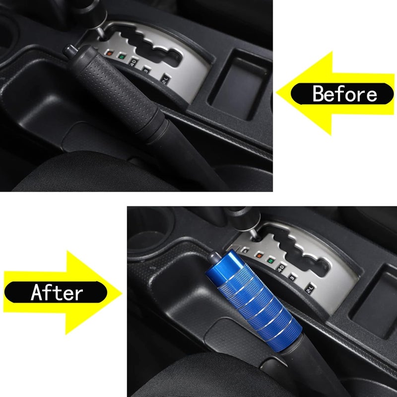 Aunginsy Car Handbrake Cover for Toyota FJ Cruiser 2007-2021 - Blue Aluminum Alloy - Image 5