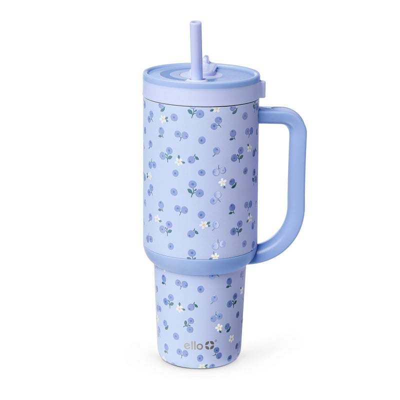 Ello Oasis 40oz Stainless Steel Tumbler - Blueberries - Image 1