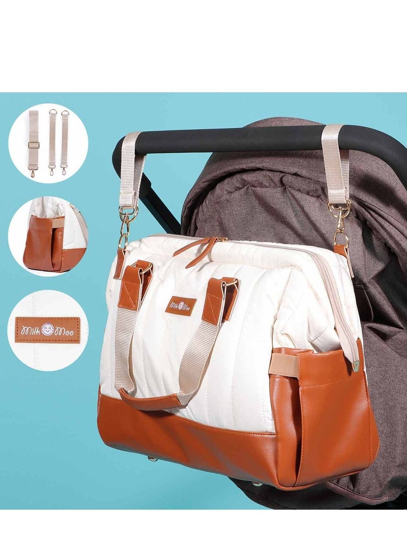 Milk & Moo - Milk&Moo Diaper Bag Brown and Beige - Image 1