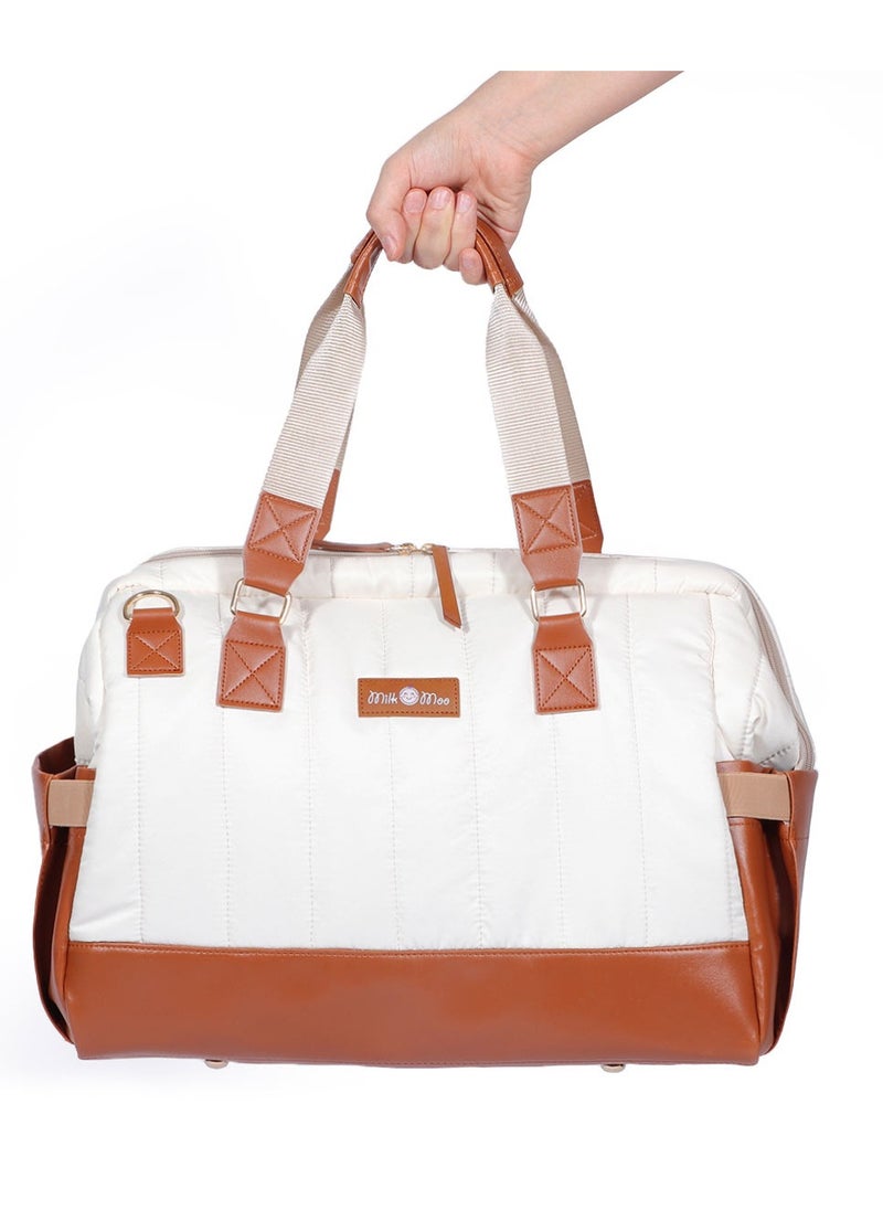 Milk & Moo - Milk&Moo Diaper Bag Brown and Beige - Image 1
