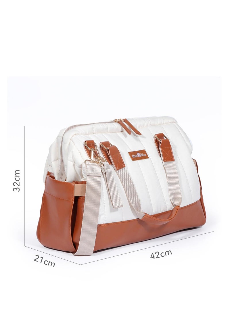 Milk & Moo - Milk&Moo Diaper Bag Brown and Beige - Image 1