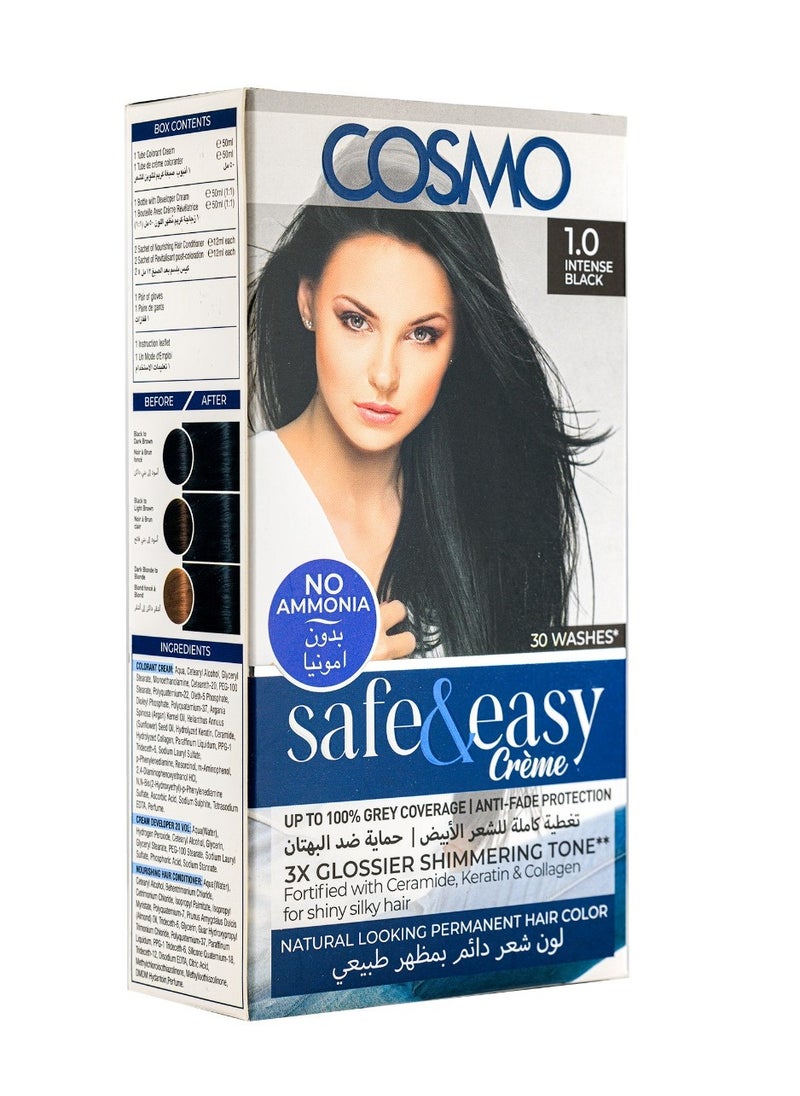 COSMO Ammonia-Free Hair Dye 1.0 Natural Black 