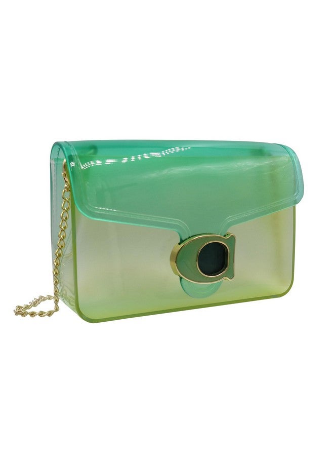 RARITYUS Clear Jelly Crossbody Bag for Women Girls Fashion Candy Color Transparent Shoulder Handbag Wallet with Chain Strap - Image 3