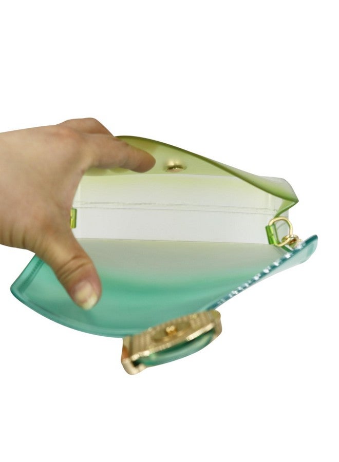 RARITYUS Clear Jelly Crossbody Bag for Women Girls Fashion Candy Color Transparent Shoulder Handbag Wallet with Chain Strap - Image 4