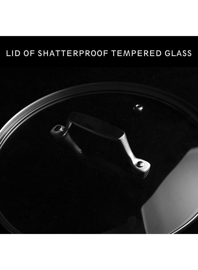 MsMk 9 1/2 Inch Small Egg Pan with Lid, Titanium and Ceramic Nonstick Omelette Pan,Scratch-resistant, Induction Egg Skillet, Oven Safe to 700°F Pan for Cooking, Dishwasher Safe - Image 3