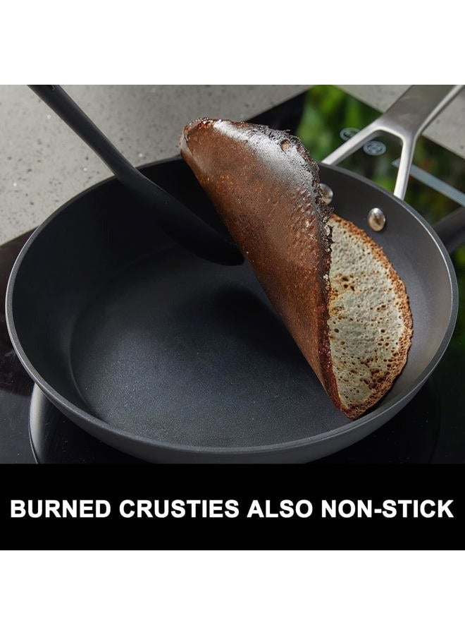 MsMk 9 1/2 Inch Small Egg Pan with Lid, Titanium and Ceramic Nonstick Omelette Pan,Scratch-resistant, Induction Egg Skillet, Oven Safe to 700°F Pan for Cooking, Dishwasher Safe - Image 2