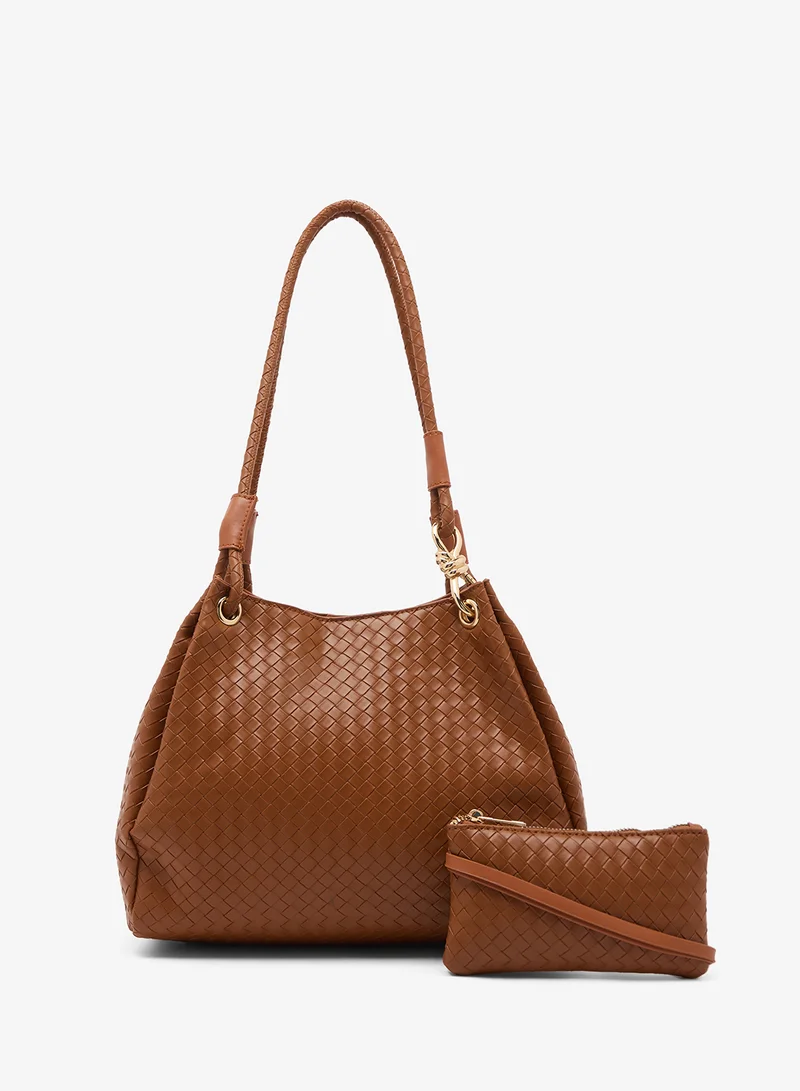 Ella Woven Detail Tote Bag