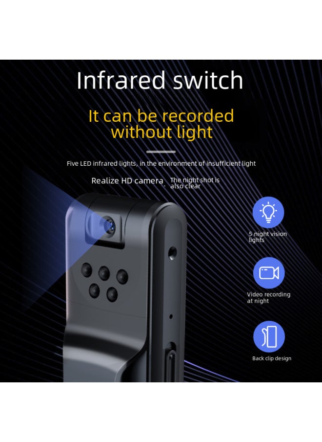 Generic Professional Intelligent Recording Camera HD Sports Camera Night Vision Back Clip Law Enforcement Driving Recorder Recording Pen-Body Color:High Definition Version + Night Vision + Audio And Video Recording [128g Card]]  - Image 3
