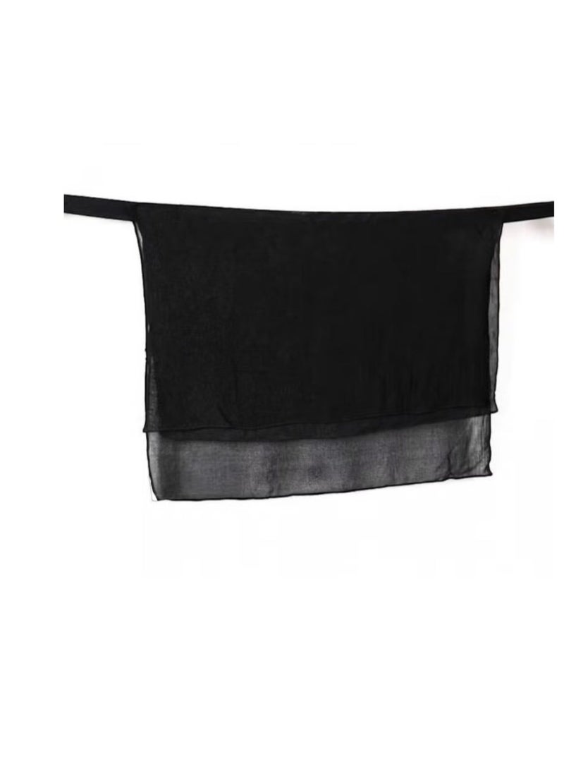 شاهين نقاب العمرة والحج - نقاب طويل مطابق للشريعة بدون فتح العين، خفيف، سادة وكامل - Image 3