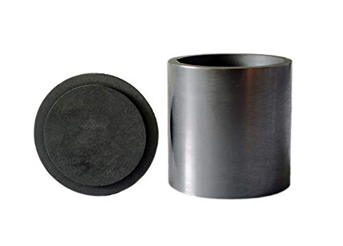 OTOOLWORLD Smelting Lab Graphite Crucible with Cover Lab Supply 40MM X 40MM - Image 1