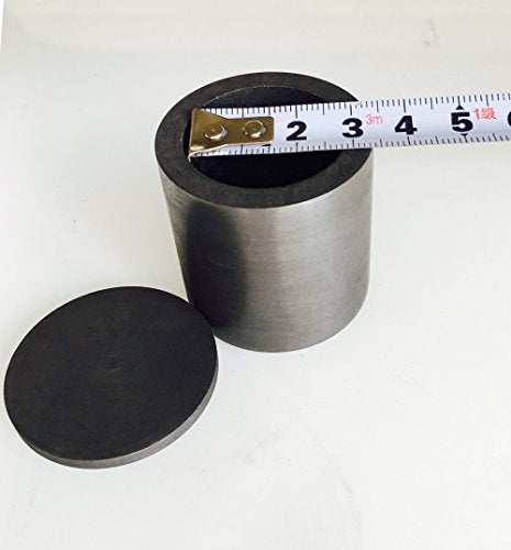 OTOOLWORLD Smelting Lab Graphite Crucible with Cover Lab Supply 40MM X 40MM - Image 4
