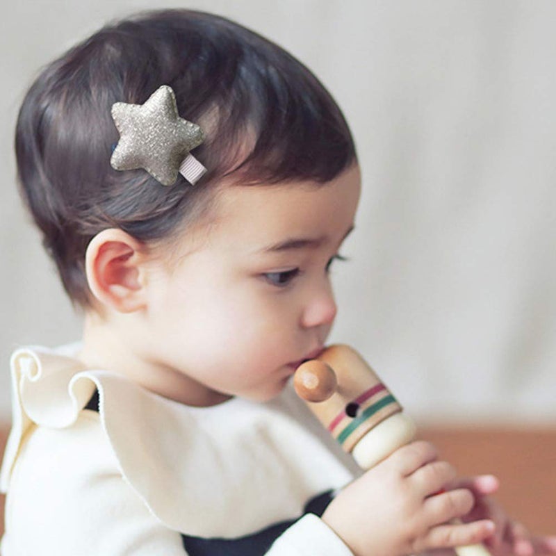 Scettar Baby Girls Hair Clips Cute Hair Bows Baby Elastic Hair Ties Hair Accessories Ponytail Holder Hairpins Set For Baby Girls Teens Toddlers Assorted styles 36 pieces PackPinkGrey - Image 3