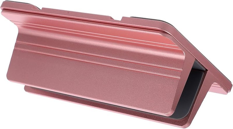 Rose Gold Aluminum Laptop Vertical Stand for Desktop Cooling and Storage - Image 1