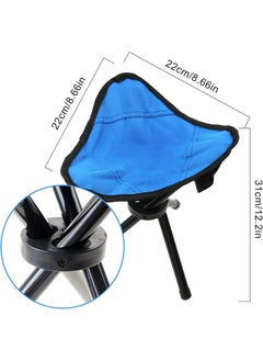 Twinflo Twinflo Folding Camping Stool Portable Fishing Chair Seat for Camping Fishing Hiking Gardening and Beach Seat Height 20 Inches Random Color Metal  - Image 3