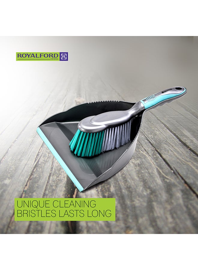 Royalford Dust Pan & Brush Premium Quality Cleaning Accessories Elegant Design Gripped Handle Convenient To Use 36X23X11Cm Multicolor Assorted Color - Image 3