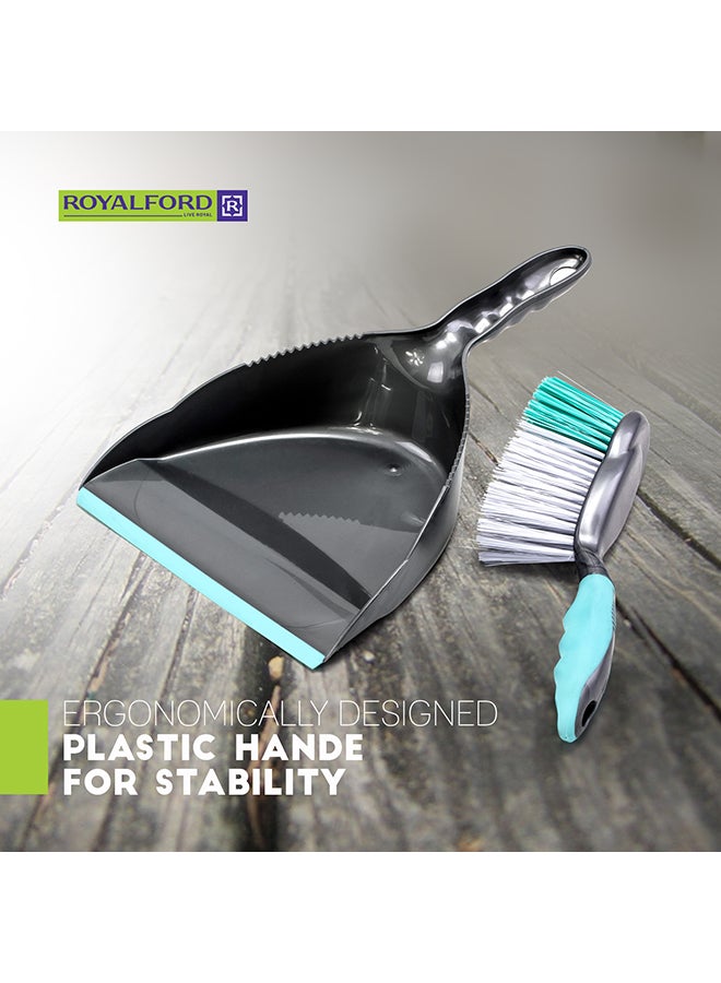 Royalford Dust Pan & Brush Premium Quality Cleaning Accessories Elegant Design Gripped Handle Convenient To Use 36X23X11Cm Multicolor Assorted Color - Image 4