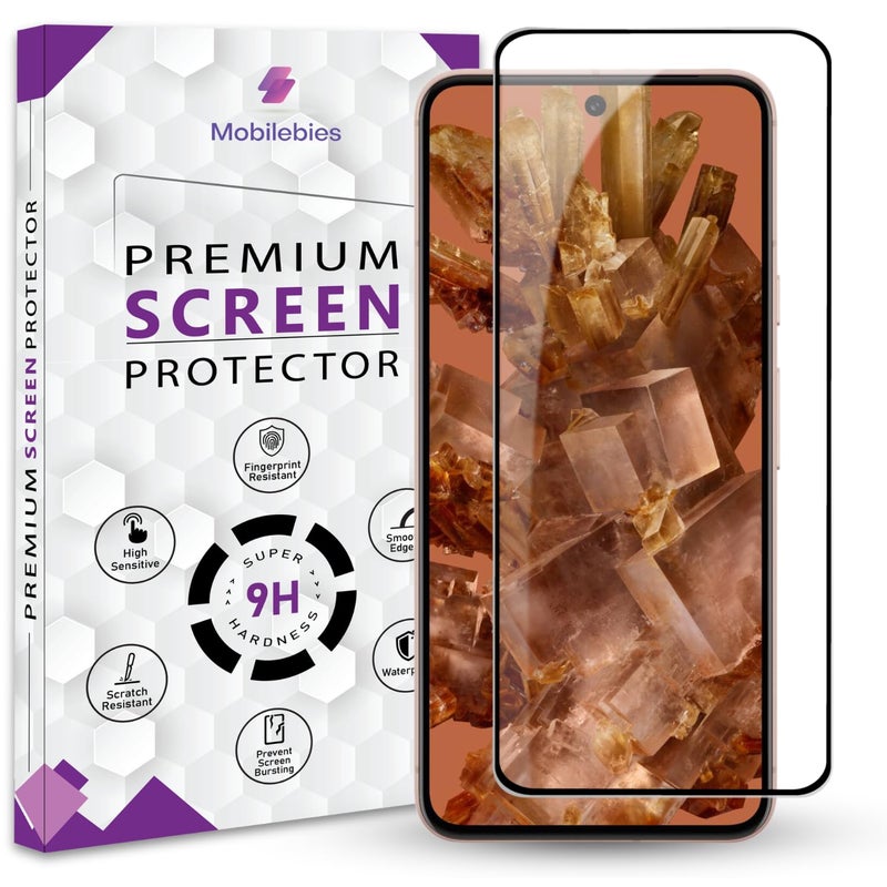Mobilebies Premium Tempered Glass Screen Protector Guard For Google Pixel 8 (6.2 Inch, Pack of 1) | Edge to Edge Coverage With Easy to installation kit - Image 1