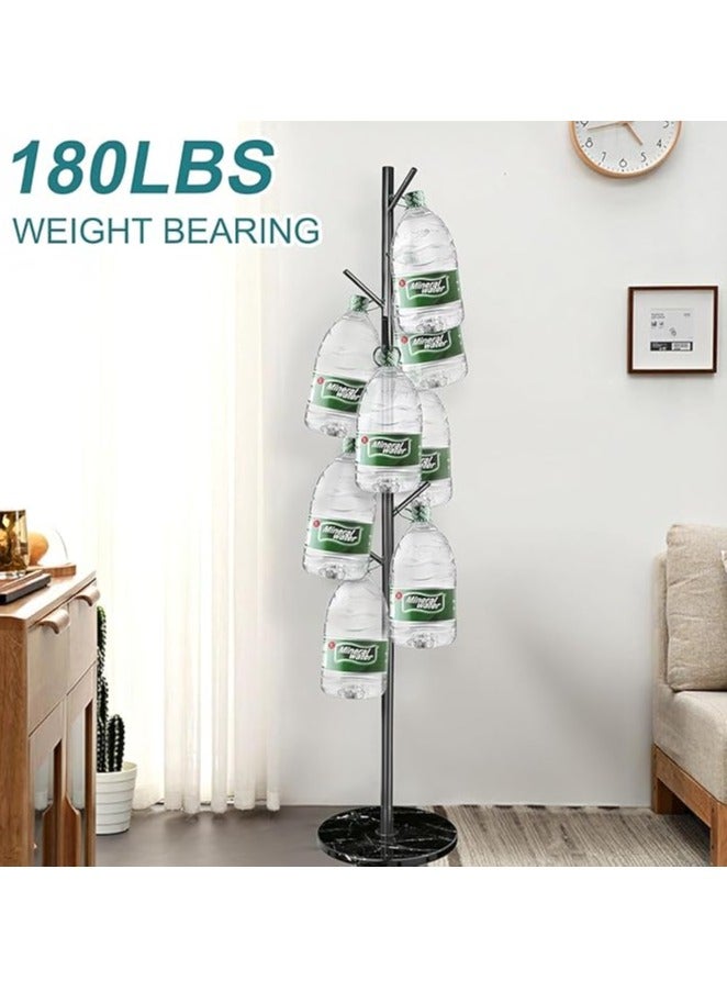 Generic Coat Rack Freestanding, Metal Clothes Tree Stand, Stainless Steel Coat Racks Garment Hanger Stand, Clothes Rail Organizer with Marble Base, for Hanging Scarf Clothes Hats Bags (Black-Tree)  - Image 5