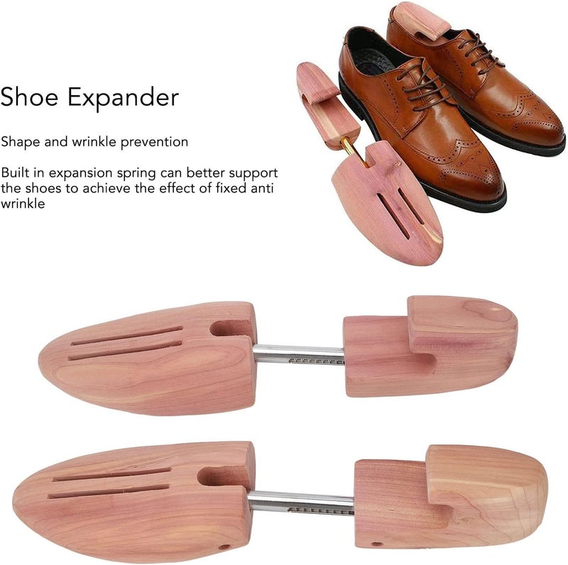 klarako Shoe Tree, Shoe Shape Extender, Wooden Shoe Stretcher, Shoe Trees for Men, Adjustable Cedar Shape Extender for Sneakers (US 7-8.5) - Image 5