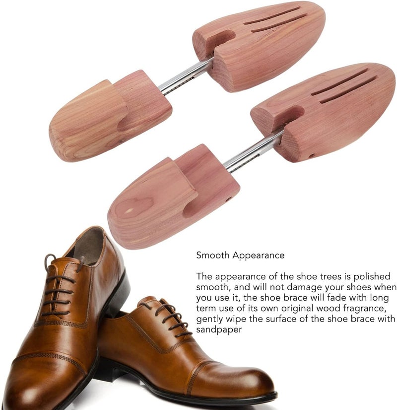 klarako Shoe Tree, Shoe Shape Extender, Wooden Shoe Stretcher, Shoe Trees for Men, Adjustable Cedar Shape Extender for Sneakers (US 7-8.5) - Image 4