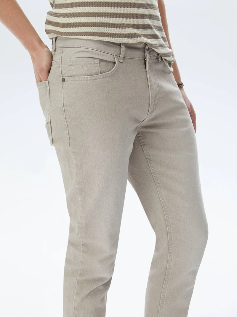 كيب Mink Slim Fit Denim Cotton Blend Trousers