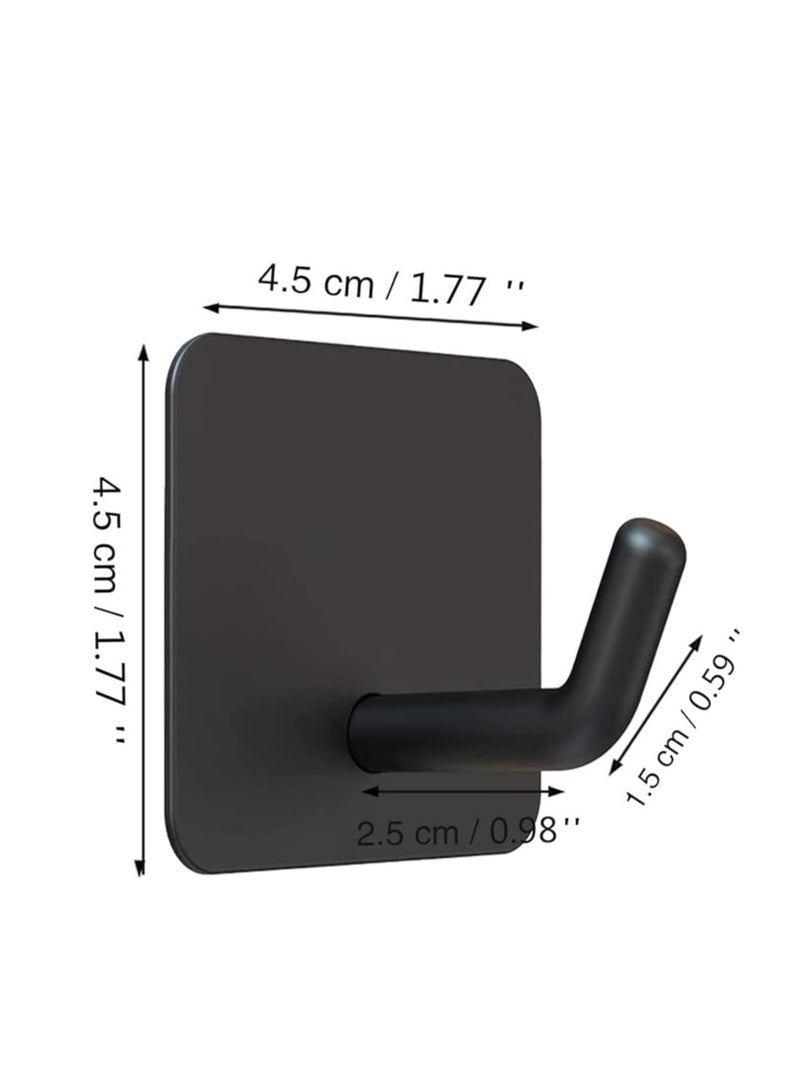 6 Pack Adhesive Hook Heavy Duty Wall Hooks Waterproof Stainless Steel Towel Hooks Bathroom Coat Hook Self-Adhesive Wall Mounted Hook for Bathroom Kitchen  - Image 2