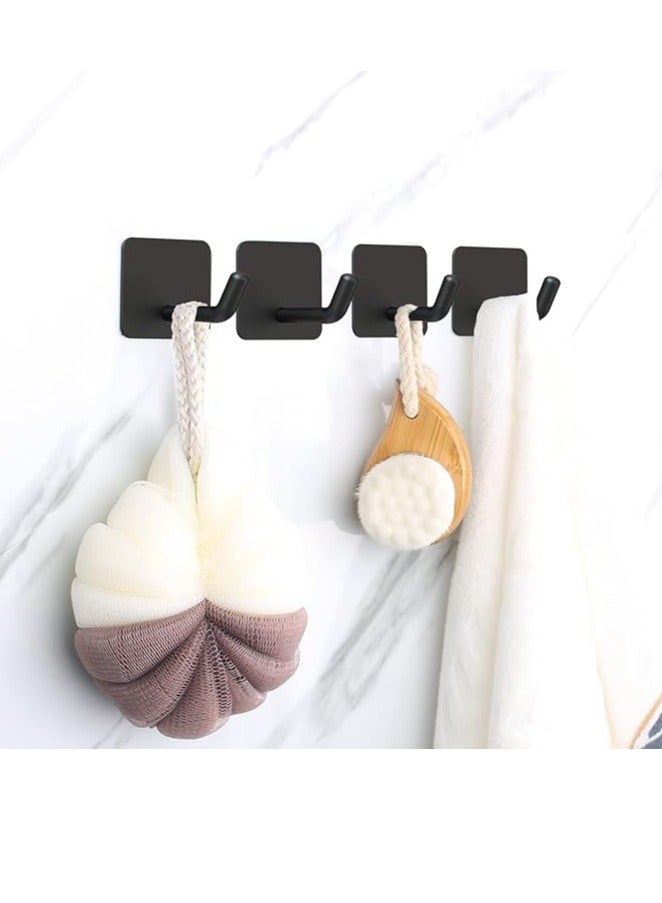 6 Pack Adhesive Hook Heavy Duty Wall Hooks Waterproof Stainless Steel Towel Hooks Bathroom Coat Hook Self-Adhesive Wall Mounted Hook for Bathroom Kitchen  - Image 3