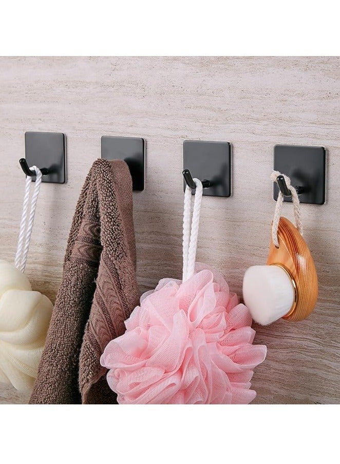 6 Pack Adhesive Hook Heavy Duty Wall Hooks Waterproof Stainless Steel Towel Hooks Bathroom Coat Hook Self-Adhesive Wall Mounted Hook for Bathroom Kitchen  - Image 4