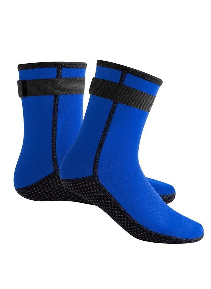Excefore 3mm Sports Neoprene Water Socks, Anti-Slip Wetsuit Socks, Adjustable Velcro loop Strap, Suitable for Water Sports, Scuba Diving, Snorkeling, Swimming (L) - Image 1