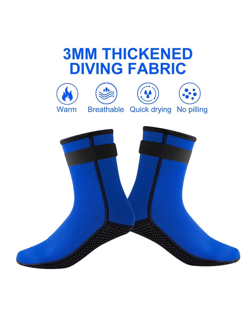 Excefore 3mm Sports Neoprene Water Socks, Anti-Slip Wetsuit Socks, Adjustable Velcro loop Strap, Suitable for Water Sports, Scuba Diving, Snorkeling, Swimming (L) - Image 2