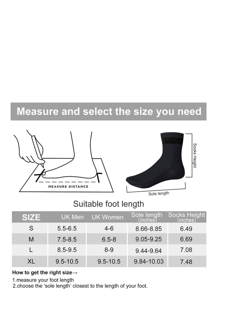 Excefore 3mm Sports Neoprene Water Socks, Anti-Slip Wetsuit Socks, Adjustable Velcro loop Strap, Suitable for Water Sports, Scuba Diving, Snorkeling, Swimming (L) - Image 5